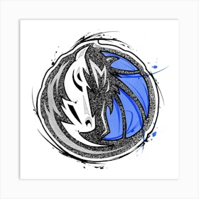 Dallas Mavericks Logo, logo , Dallas art, basketball Logo, team, ballers, I love this game, nba,nba logo, sports, sport art, fans art, red, white, blue, Mavs. Art Print