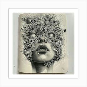 Face Of A Woman 9 Art Print