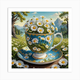 Daisy In A Cup 1 Art Print