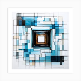 'Blue Square' Art Print