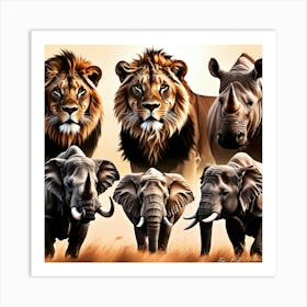 SA Animals Art Print