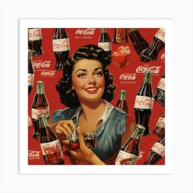 Default Default Vintage And Retro Coca Cola Advertising Aestet 2 Art Print