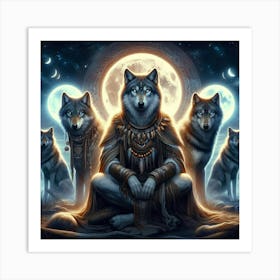 Luno the wolf 12 Art Print