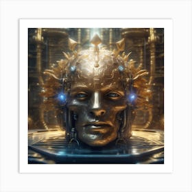 Futuristic Head 1 Art Print