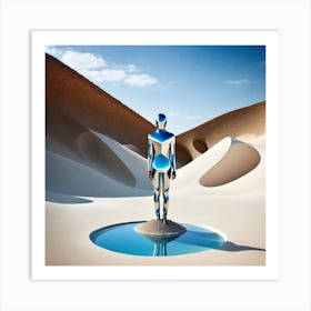 Man In The Desert 147 Art Print