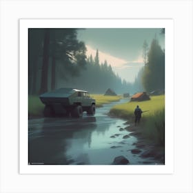 River In The Woods 29 Art Print