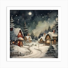 Painted Knitmas Nostalgia Art Print