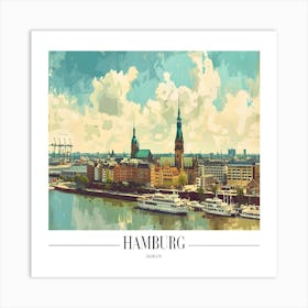 Hamburg Cityscape Art Print