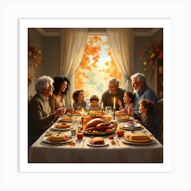 Thanksgiving Dinner Art Print