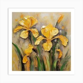 Yellow Irises Art Print