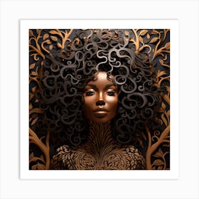 Afro-American Woman 20 Art Print
