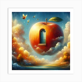 Apple, Surrealist Painting 1 Art Print