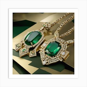 Emerald Necklace Art Print