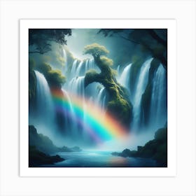 Mythical Waterfall 18 Art Print