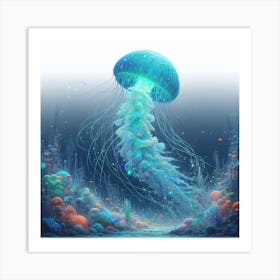 Jellyfish Canvas Print Art Print