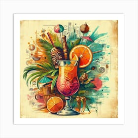 Tiki Cocktail 4 Art Print