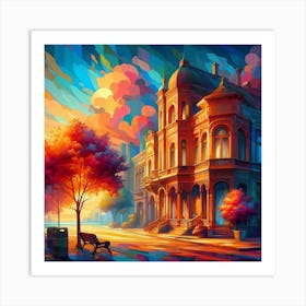 Sunset In The City 2 Art Print