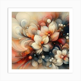 Abstract Flower Painting 9 Art Print