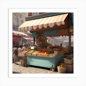 Fruit Market Art Print