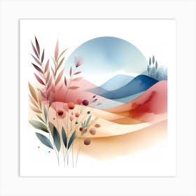 Watercolor Landscape 4 Art Print