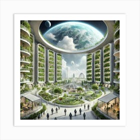 Venusian Enclave Residential Complex Converted Art Print