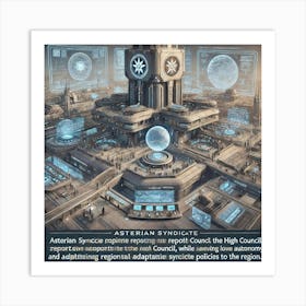 A Detailed Futuristic Scene Showing An Asterian Sy 1 Art Print