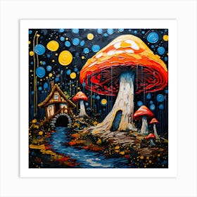 Mushroom House Art Print