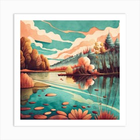 Landscape Painting 3 Art Print