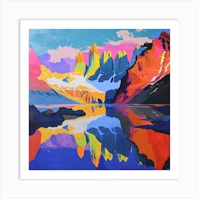 Colourful Abstract Los Glaciares National Park Argentina 4 Art Print