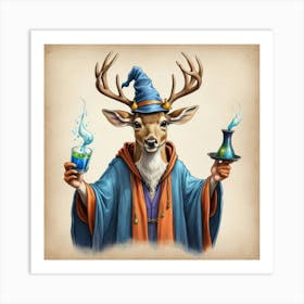 Wizard Deer 1 Art Print