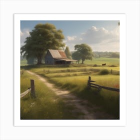 Barn In The Countryside 8 Art Print