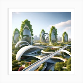 Futuristic City 226 Art Print