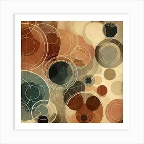 Abstract Circles Canvas Print 2 Art Print