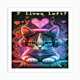 Gamer Poster Of A Persian Cat2024 Art Print