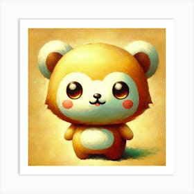 Kawaii Bear Art Print