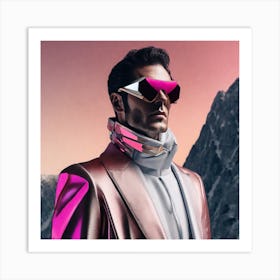 Sexy Man In Pink Art Print