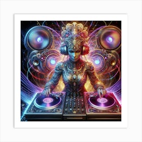 Psychedelic Dj 1 Art Print