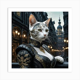 Cat In Costume Art Print