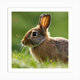 Rabbit In Grass Art Print