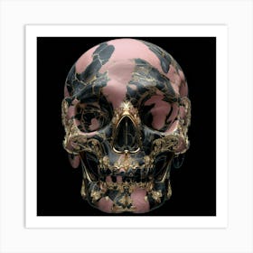 Pink Skull Art Print