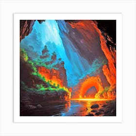 Cave In The Mountains 1 Art Print