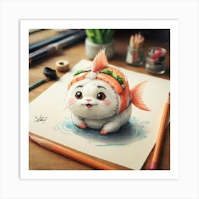 Cute Hamster Art Print