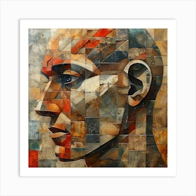 Face Of Man Art Print