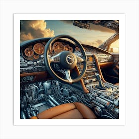 Interior Of A Jaguar Art Print