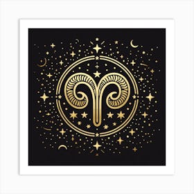 A Zodiac symbol, Aries 2 Art Print