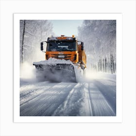 Snow Plow Art Print