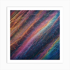 Abstract Of Colorful Lines Art Print