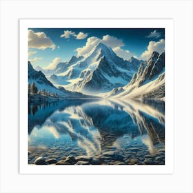 Snowy Mountains 6 Art Print