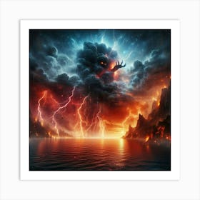 Lightning In The Sky 25 Art Print