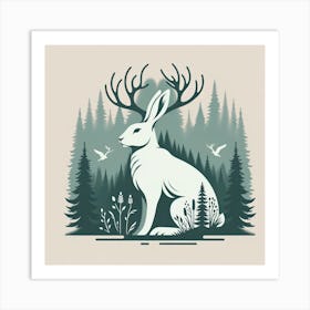 Hare In The Forest Art Print